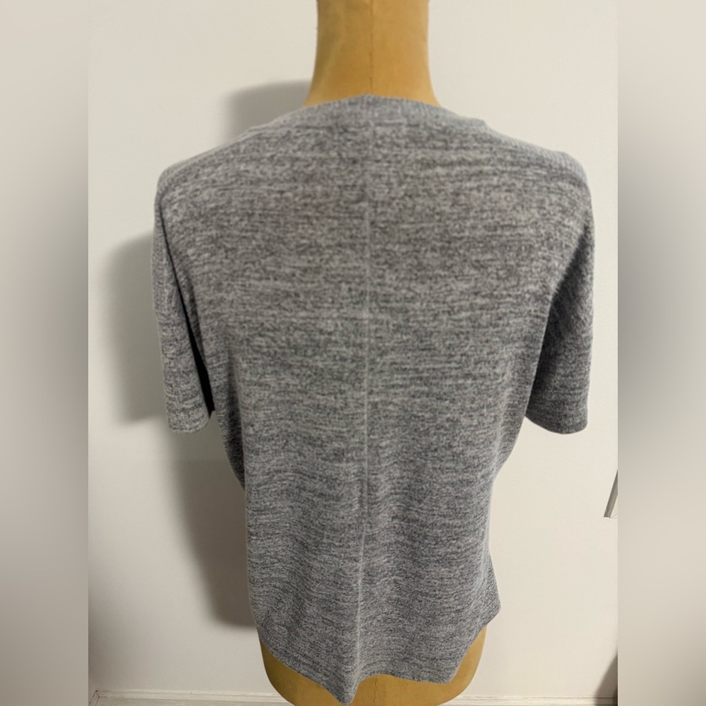 Rag & Bone Avyrl women’s heathered gray short sleeve top v-neck size medium - Picture 5 of 11